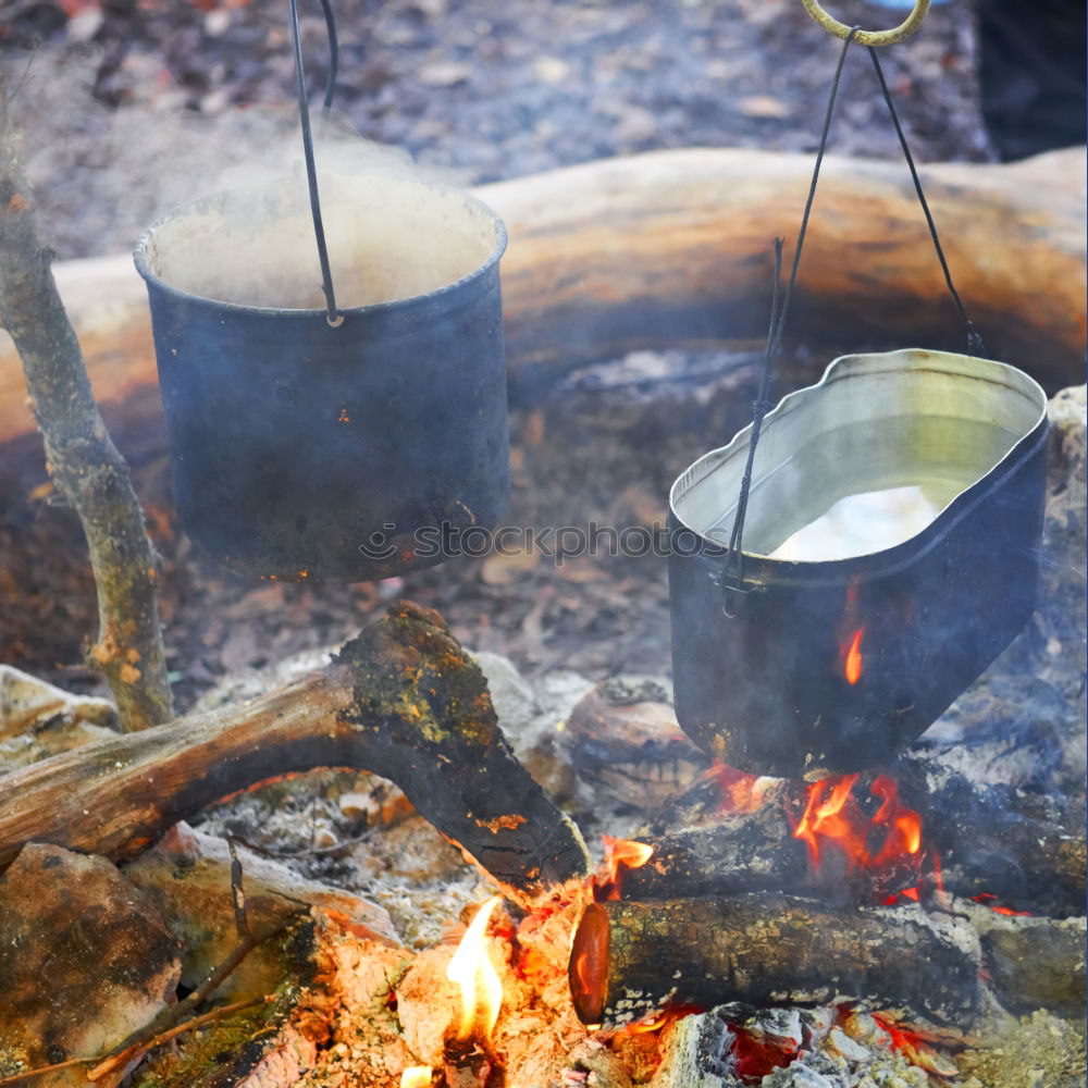 Similar – Image, Stock Photo fire in the earth Food