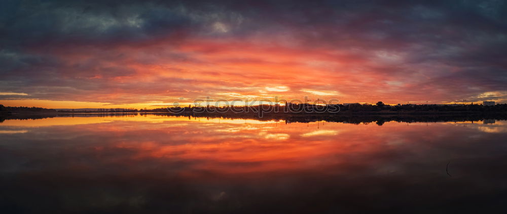 Similar – Sonnenuntergang am Sempachersee