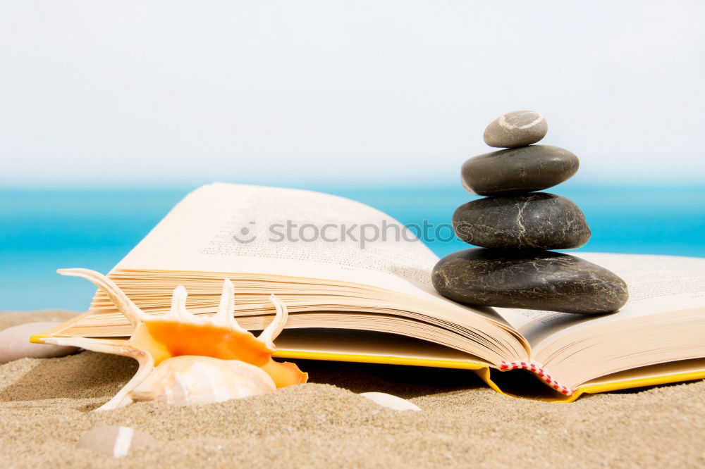 Similar – Reading on the beach Beach