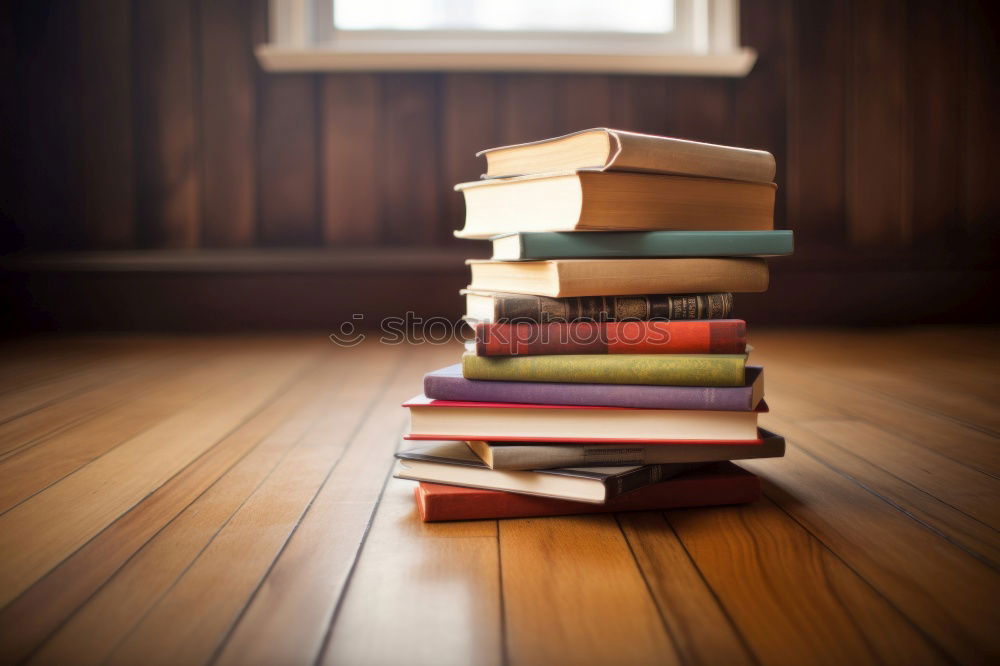 Similar – Image, Stock Photo Open books on the table in library