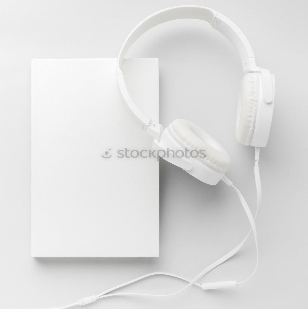 Similar – Image, Stock Photo Audio book concept with black book and headphones