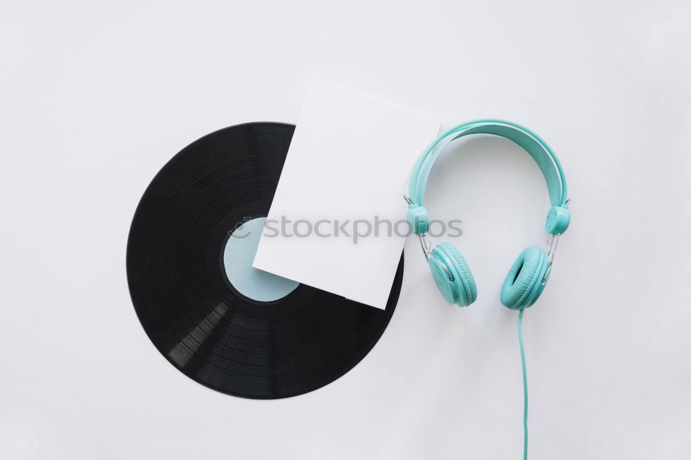 Similar – Image, Stock Photo black headphones and shopping bag