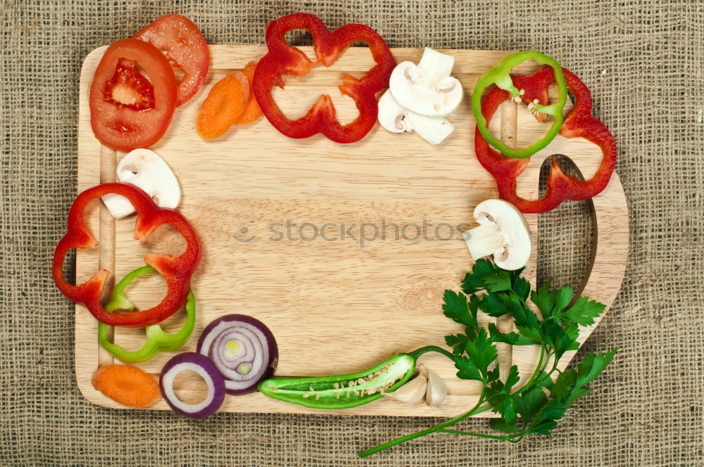 Similar – Image, Stock Photo Organic vegetable selection with cooking spoon and oil