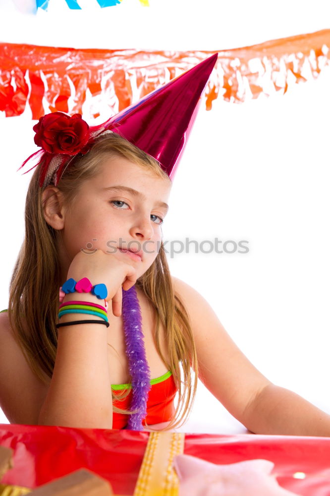 Similar – Image, Stock Photo Beautiful girl disguised of witch decorating a pumpkin at home.