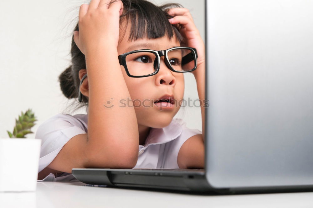 Image, Stock Photo boy with glasses Lifestyle