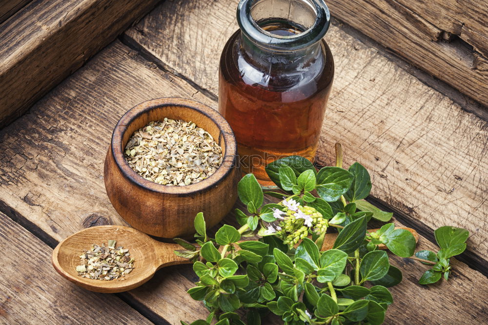 Similar – Image, Stock Photo Spices and oil on table