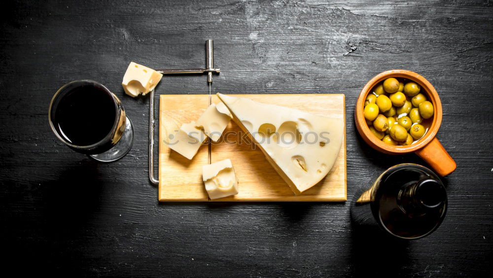 Image, Stock Photo Toast bread with wild strawberry jam. Retro,vintage filter