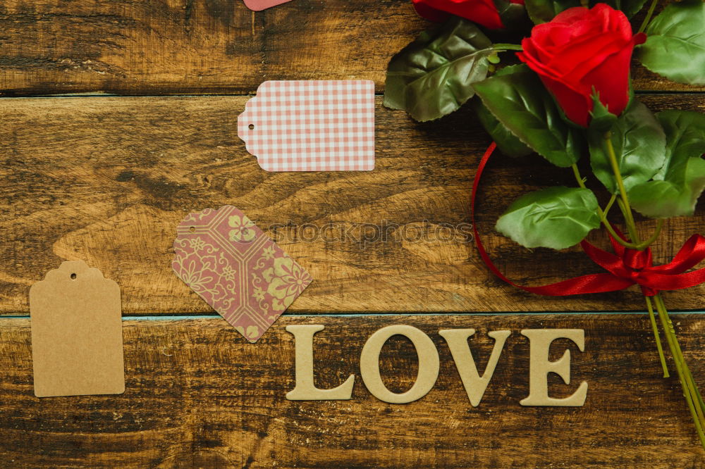 Similar – Image, Stock Photo word love written on the gray wooden surface