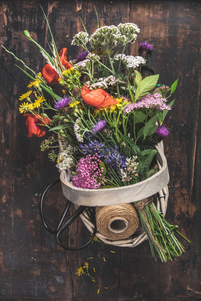 Similar – Image, Stock Photo Autumn flowers decoration handicraft