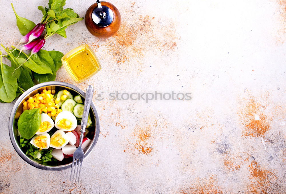 Similar – Image, Stock Photo Spring Table Decoration with Plate, Cutlery and Hyacinths