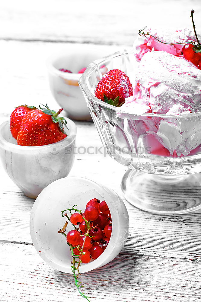 Similar – Image, Stock Photo Raspberry Frozen Yogurt Closeup