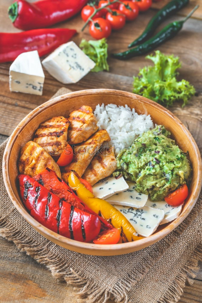 Similar – Image, Stock Photo Delicious grilled vegetables on a white plate