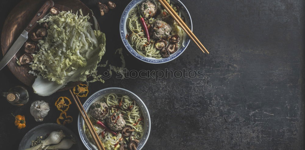 Similar – Image, Stock Photo Zucchini Ham Sauce with Cream Cheese