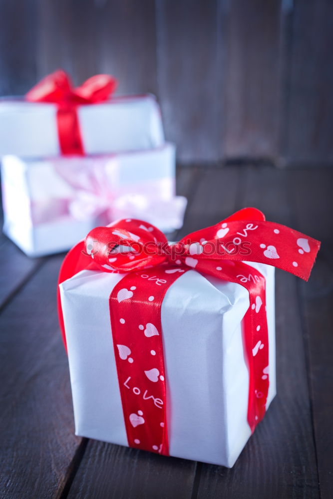 Similar – Image, Stock Photo Gift boxes with red ribbon