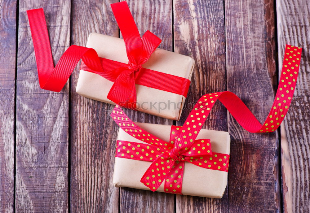 Similar – Image, Stock Photo Gift boxes with red ribbon