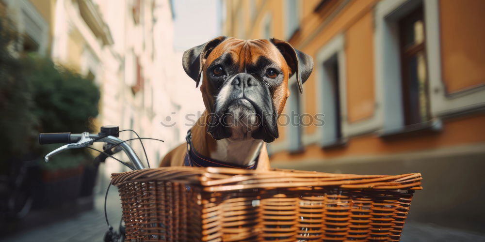 Similar – Handsome elegant young fashion man in trendy costume suit with a dog, old wooden door background