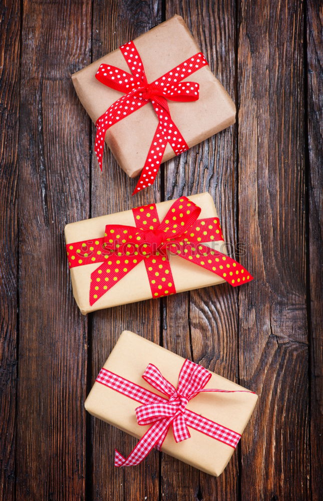 Similar – Image, Stock Photo Gift boxes with red ribbon