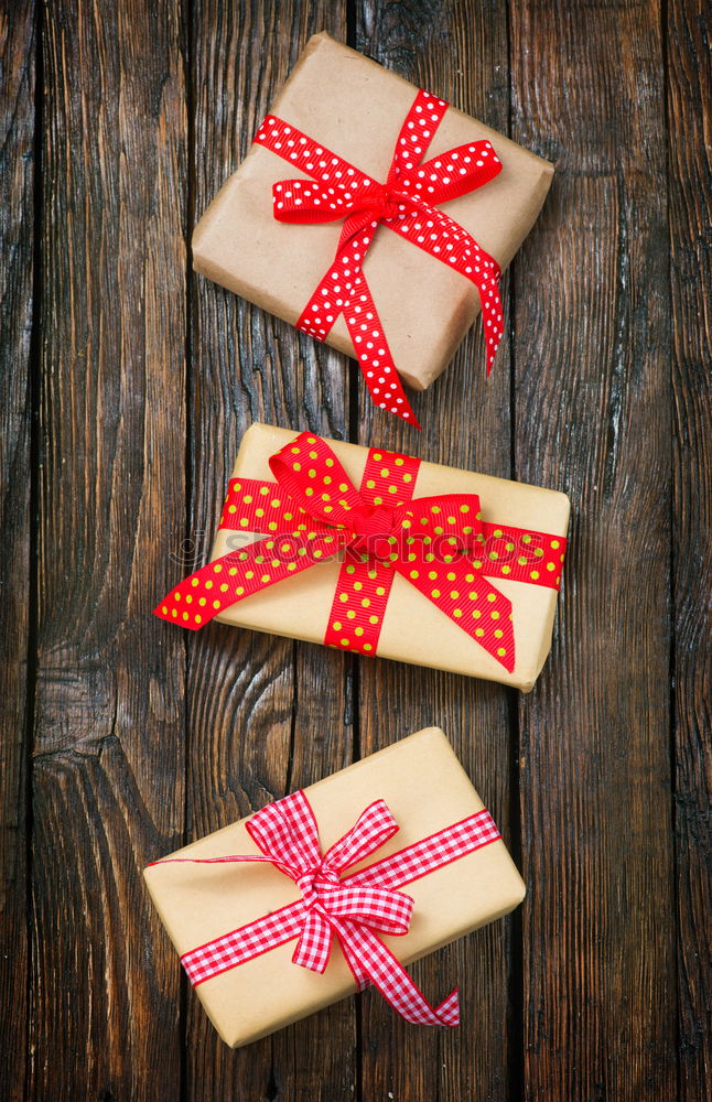 Similar – Image, Stock Photo Gift boxes with red ribbon