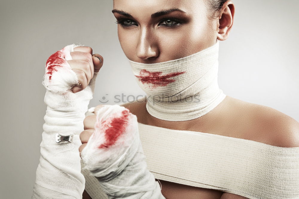 Similar – Image, Stock Photo fight Woman Wound Barn