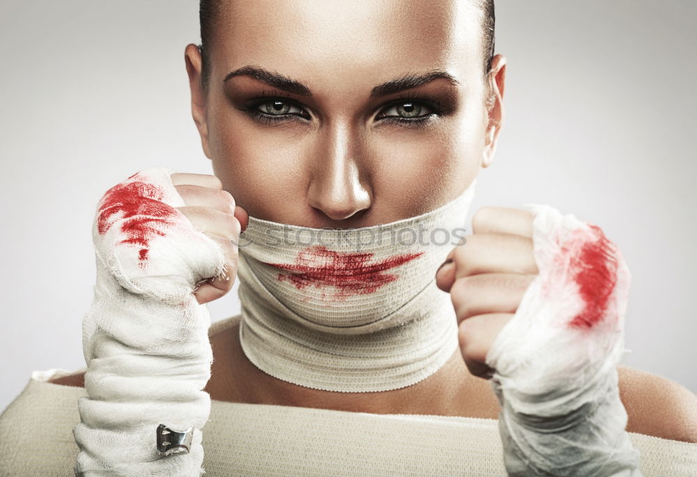 Similar – Image, Stock Photo fight Woman Wound Barn