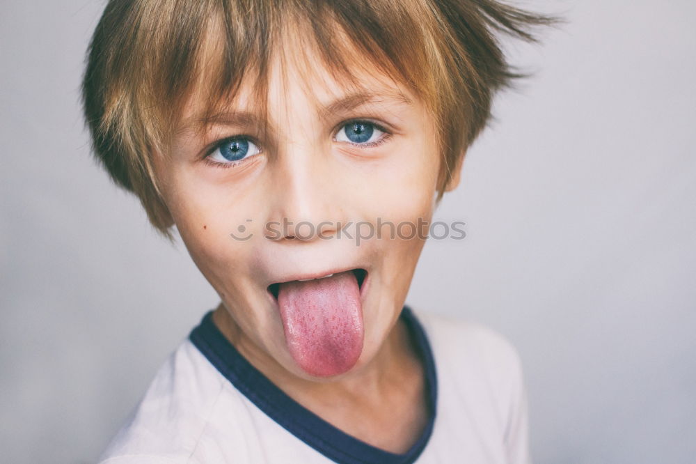 Similar – close up portrait of cute happy child boy