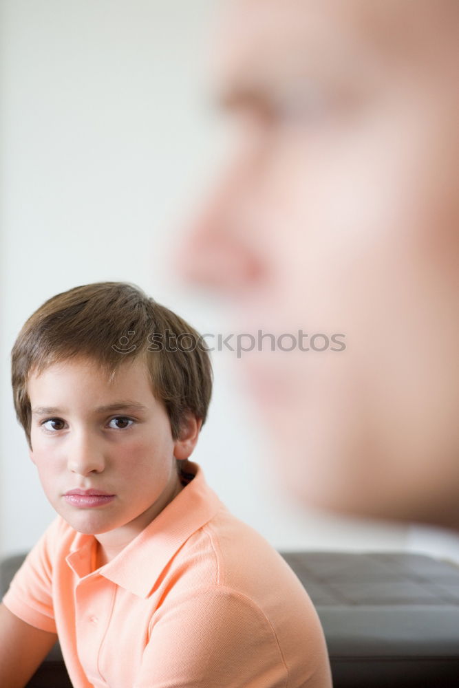 Similar – Image, Stock Photo portrait of a sad teenager sitting on a bench