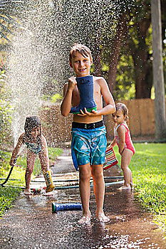 Similar – Sprinkler Fun Summer Water