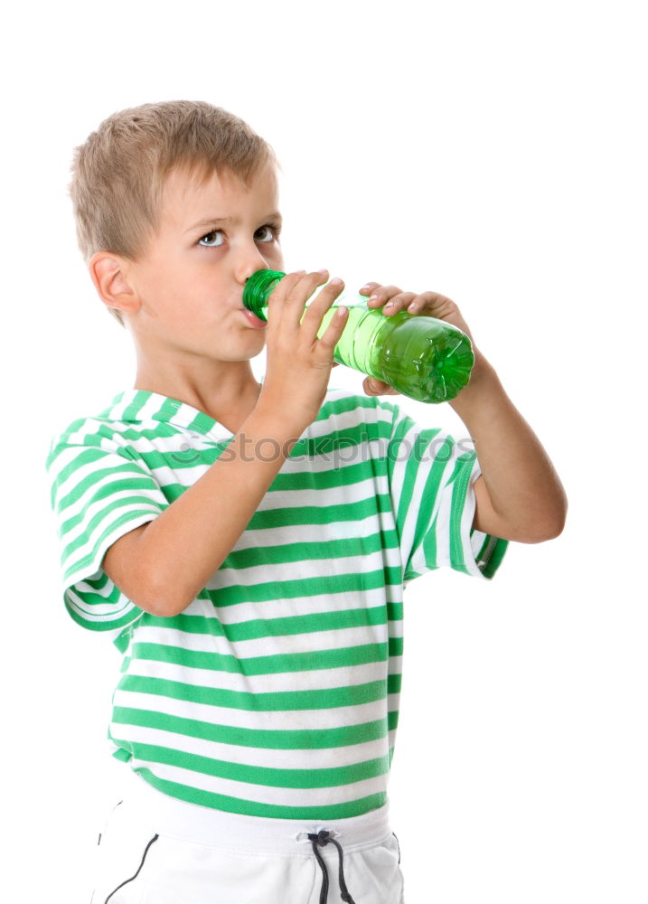 Similar – Image, Stock Photo Boy singing to microphone