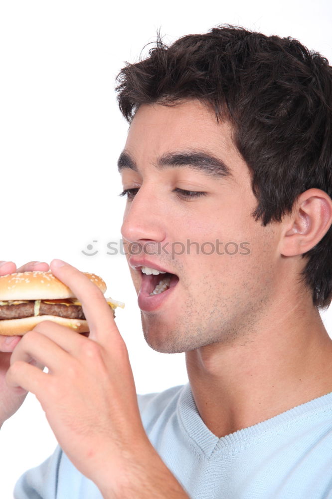 Similar – Foto Bild lecker Hamburger Hand