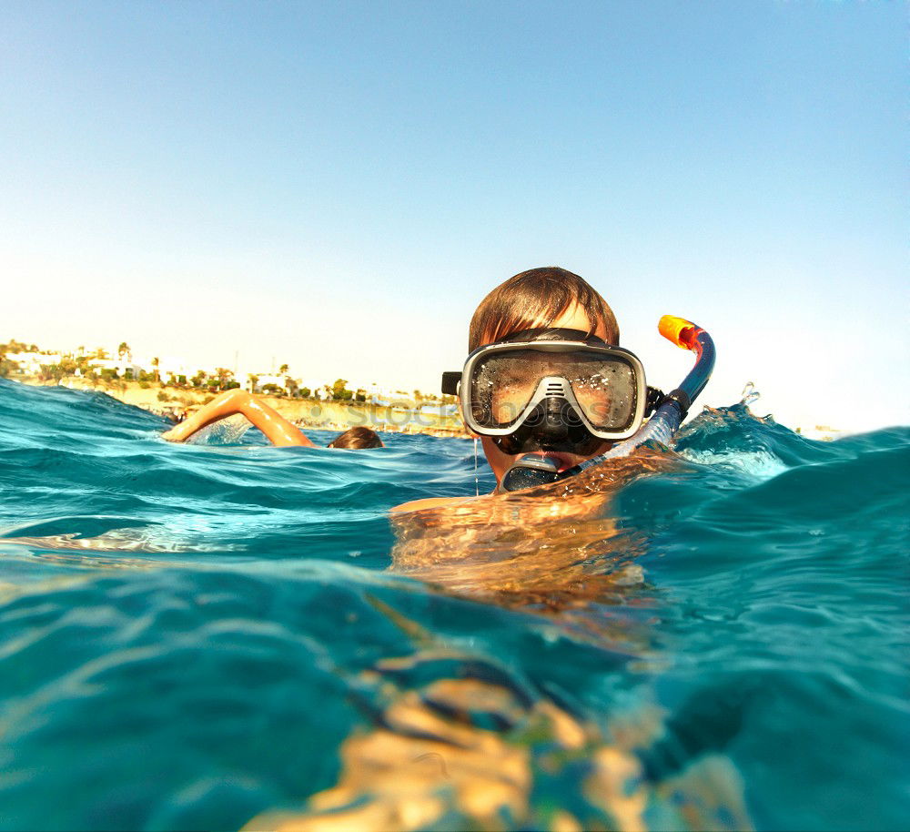 Similar – Image, Stock Photo Diver posing in water Man