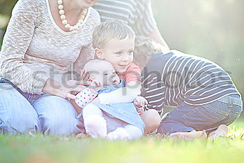 Similar – Image, Stock Photo Happy family in park