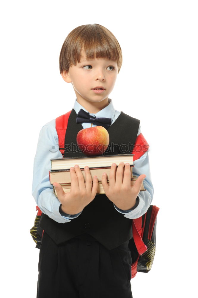 Similar – Image, Stock Photo Little boy, His breaking piggy bank