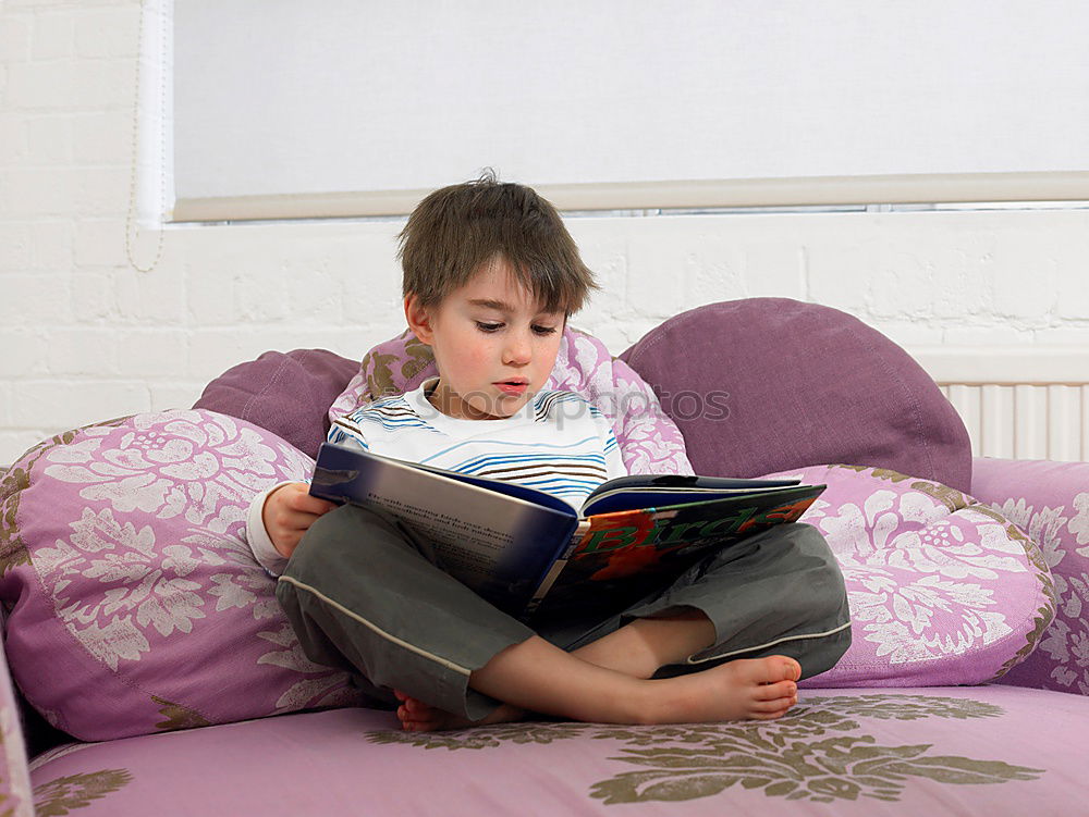 Similar – Image, Stock Photo Girl disguised as a butterfly reading with her doll