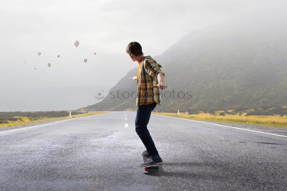 Similar – Image, Stock Photo Man with camera walking in countryside