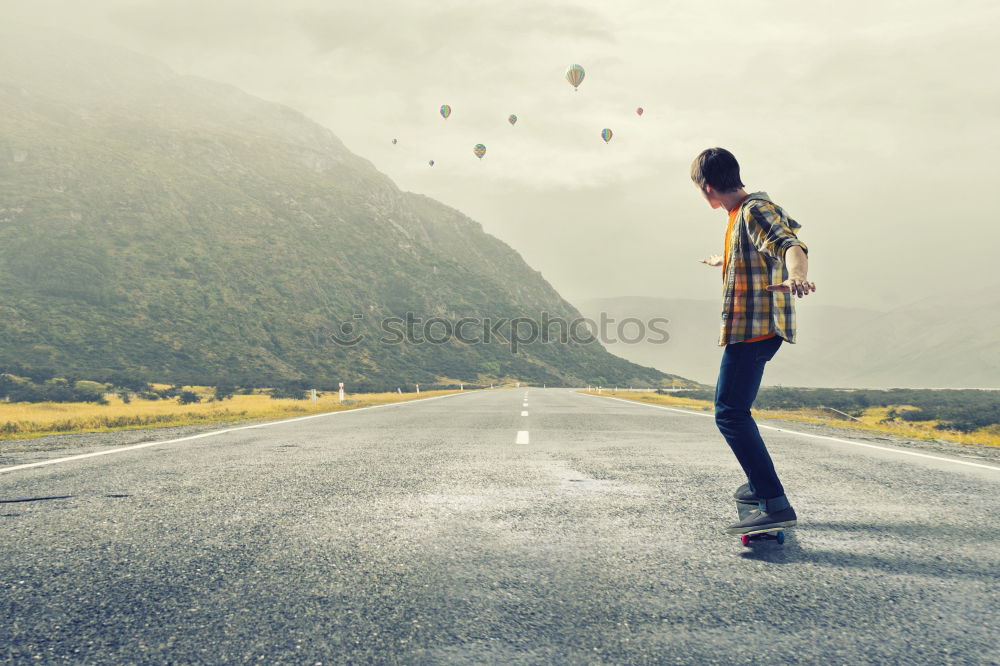 Similar – Image, Stock Photo Man with camera walking in countryside