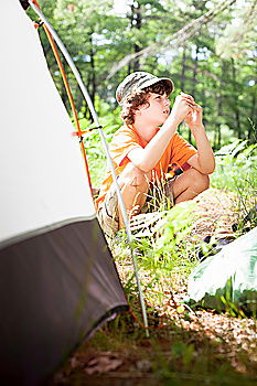 Similar – Image, Stock Photo Spending a vacation on camping