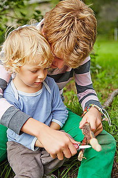 Similar – Image, Stock Photo Woman and child play Joy