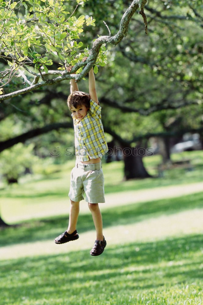 Similar – Image, Stock Photo boy exploring the outdoors with binoculars