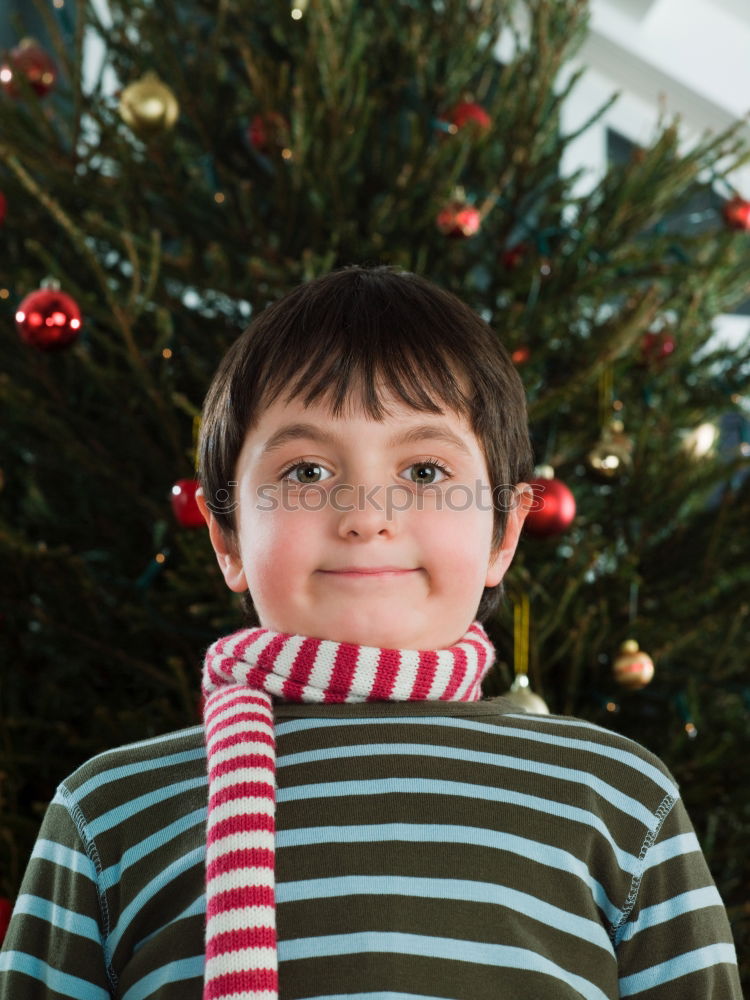 funny child at christmas