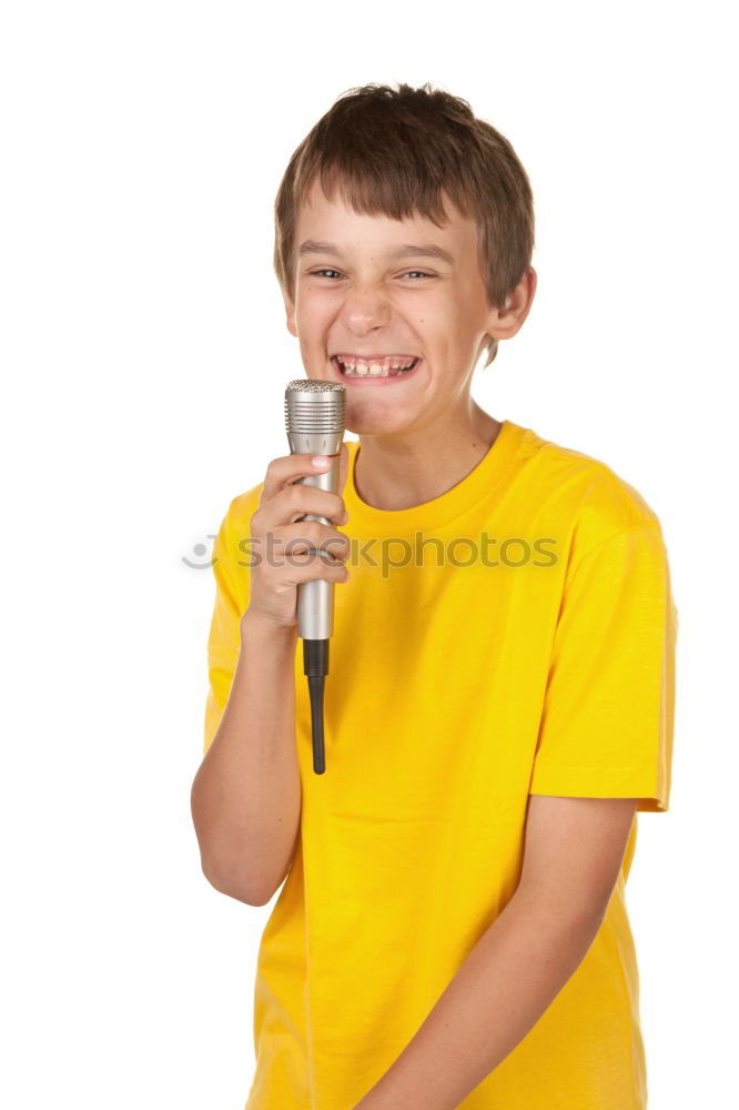 Similar – Boy singing to microphone