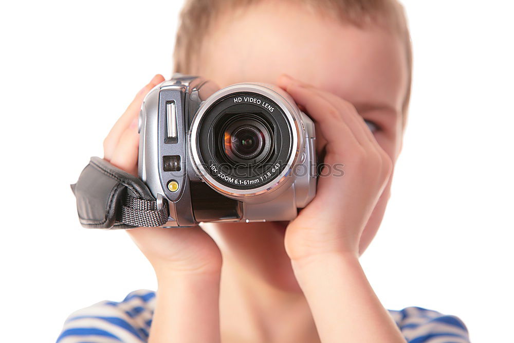 Similar – WOMAN WITH ANALOG CAMERA I