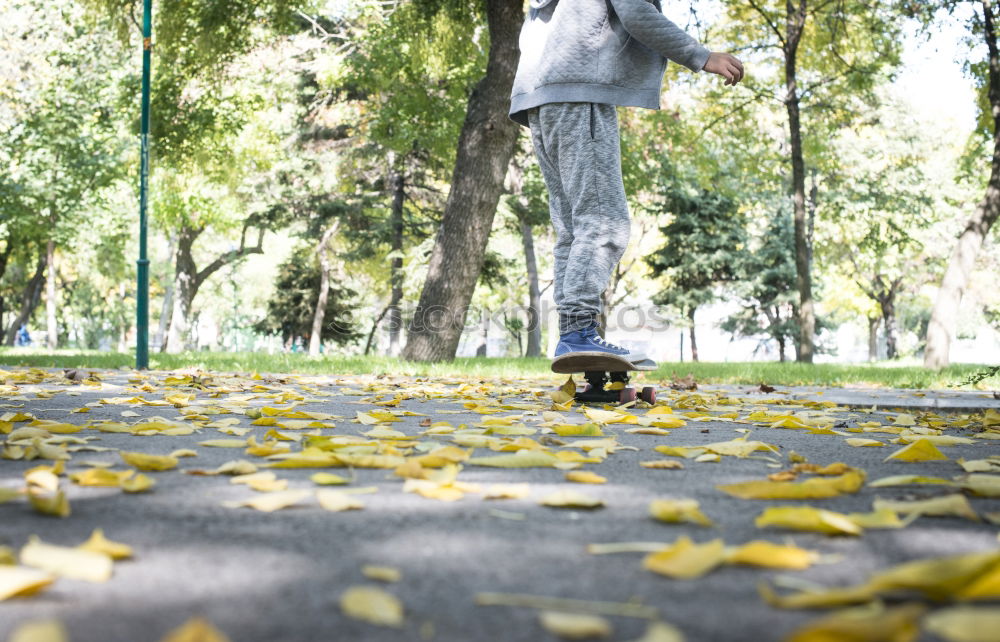 Similar – Image, Stock Photo foot street autumn arrow