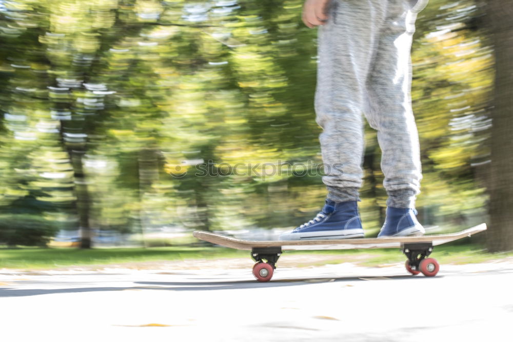 Similar – Boy with skateboard in the park