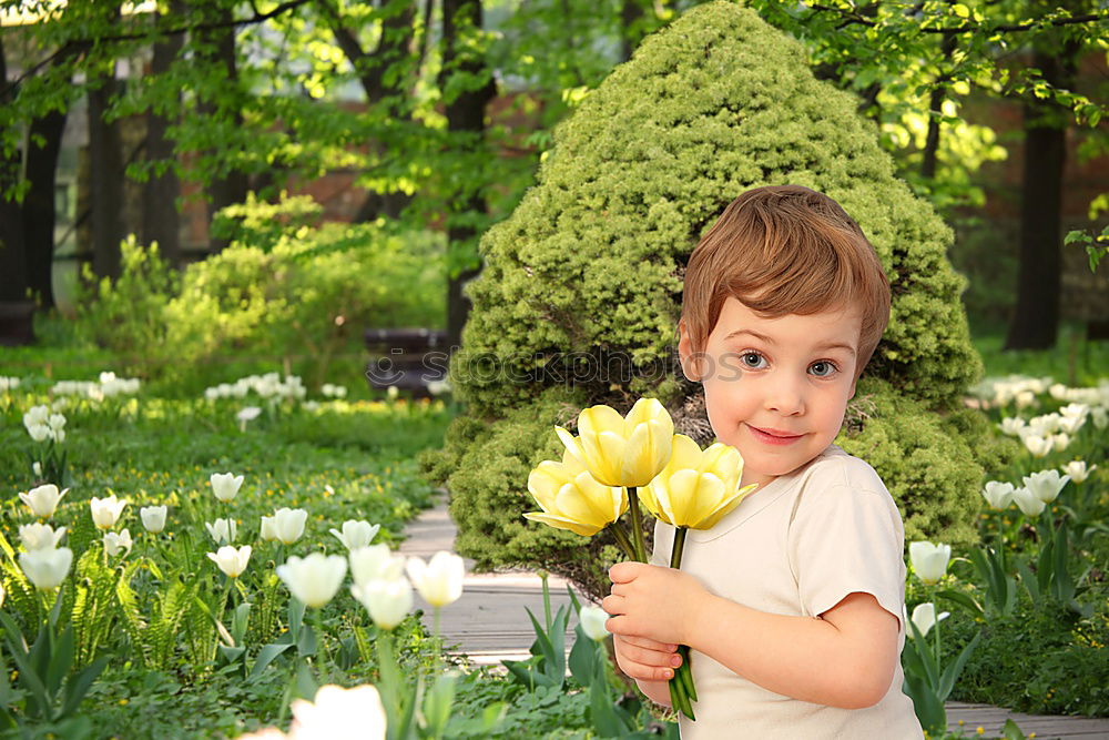 Similar – Image, Stock Photo blossoms Child Toddler