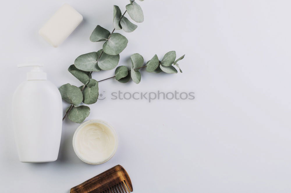 Similar – Image, Stock Photo Natural cosmetics. Serum and face oil bottles with plants