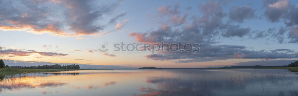 Similar – Beautiful sunset above a big river