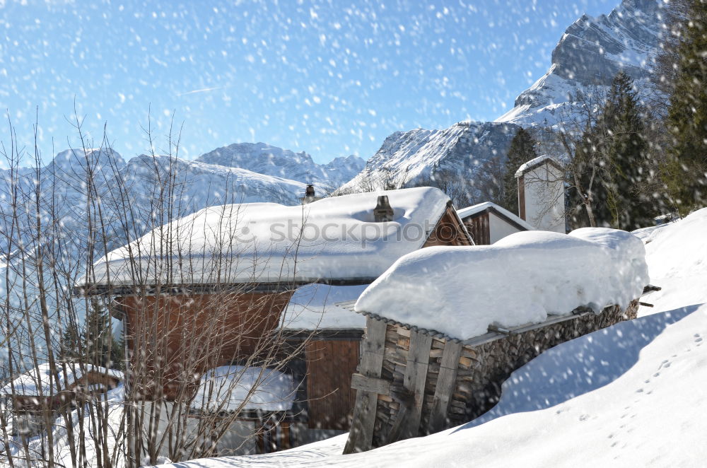 Similar – Image, Stock Photo Mountain idyll IV Winter