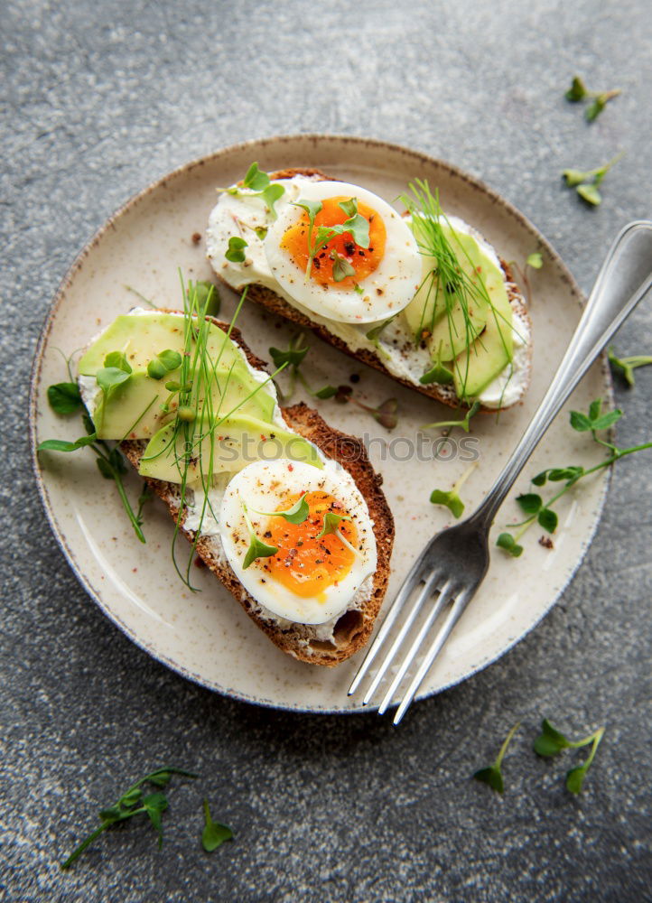 Similar – Crispbread with Cottage Cheese