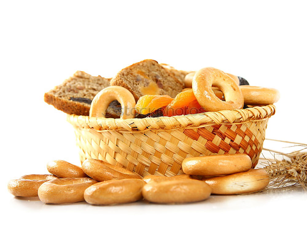 Similar – Image, Stock Photo Round ciabatta bread with olives.