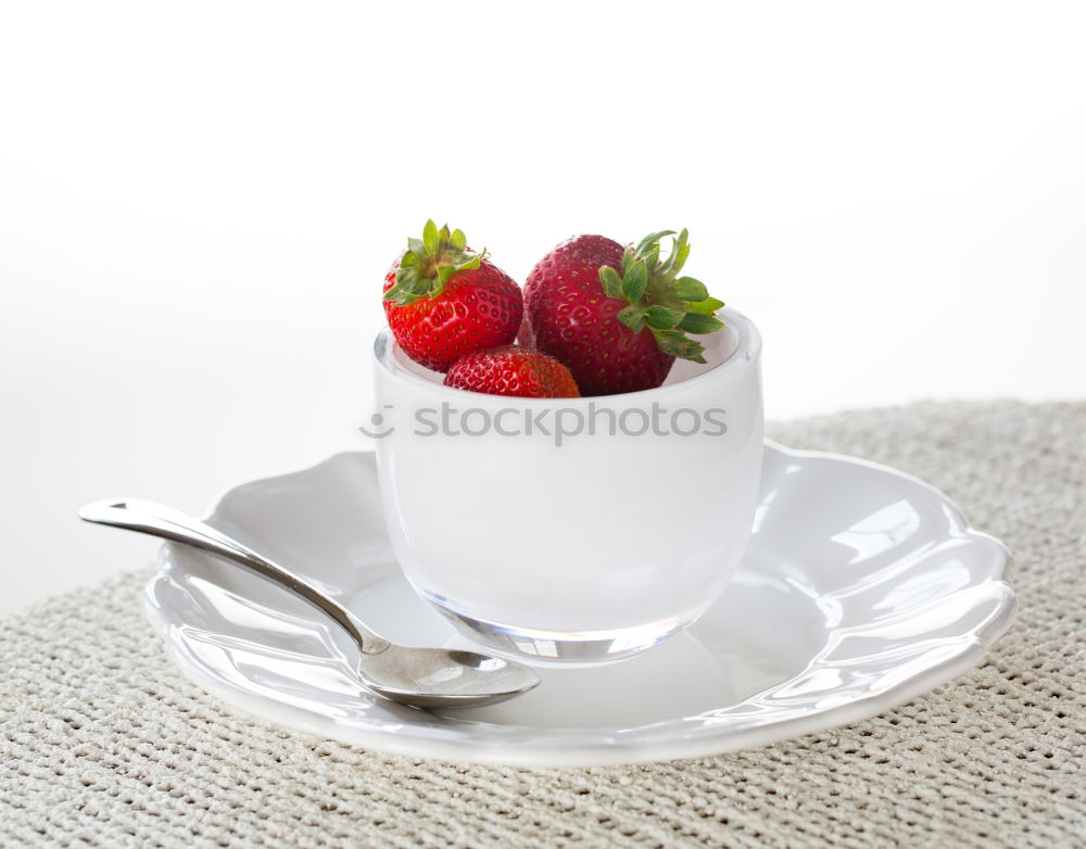 Similar – Red fruit jelly with mint